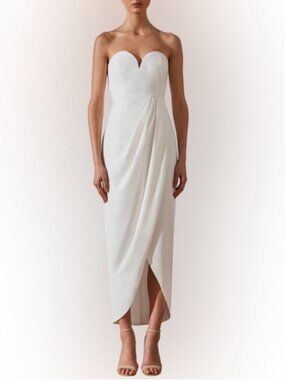 Shona Joy strapless u neckline dress